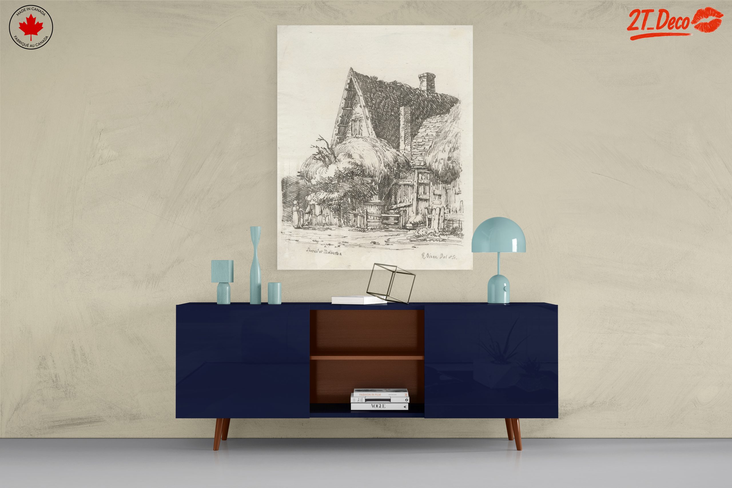 Rustic Architectural Floral Illustration - Image 8