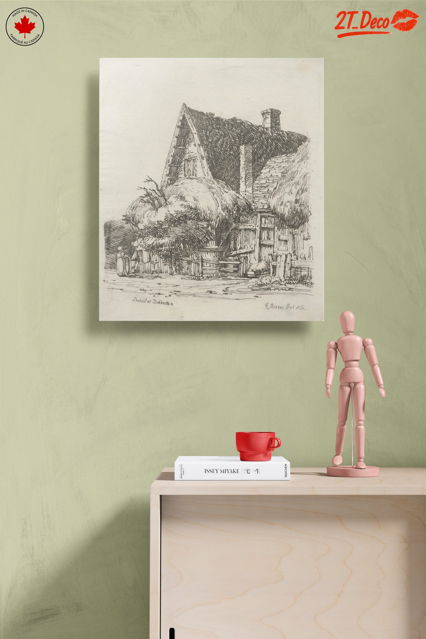 Rustic Architectural Floral Illustration - Image 14