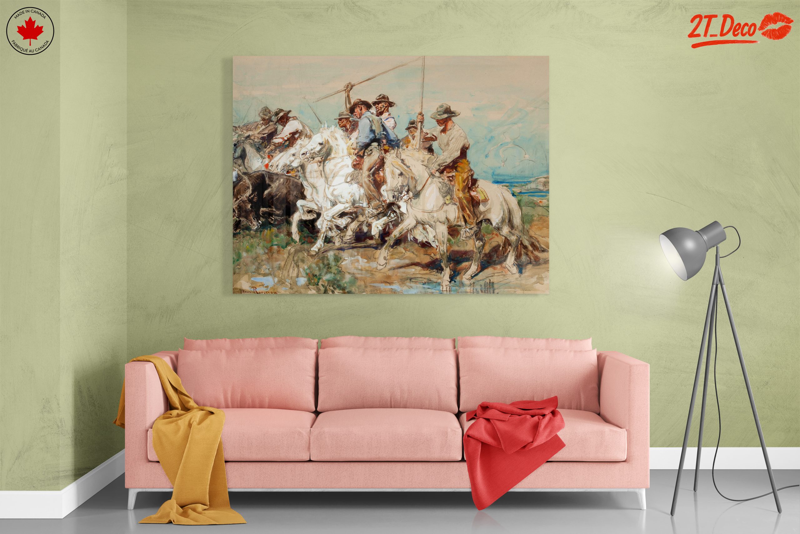 Dynamic Cowboys Riding Horses Artwork - Image 7