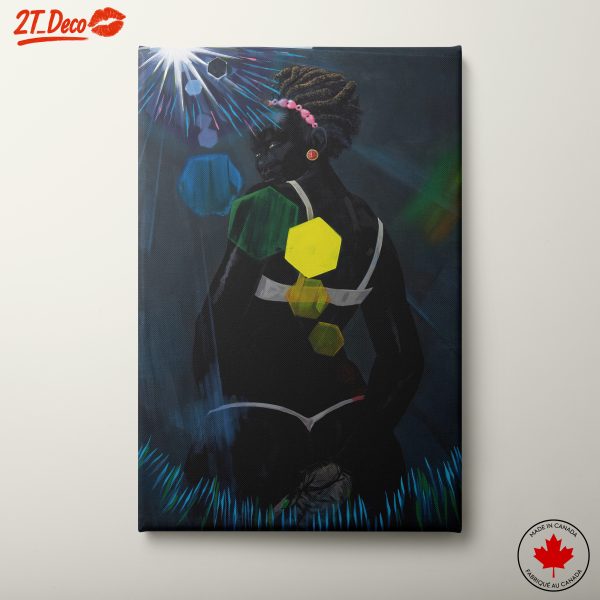 Bold Abstract Figure Art with Geometric Elements