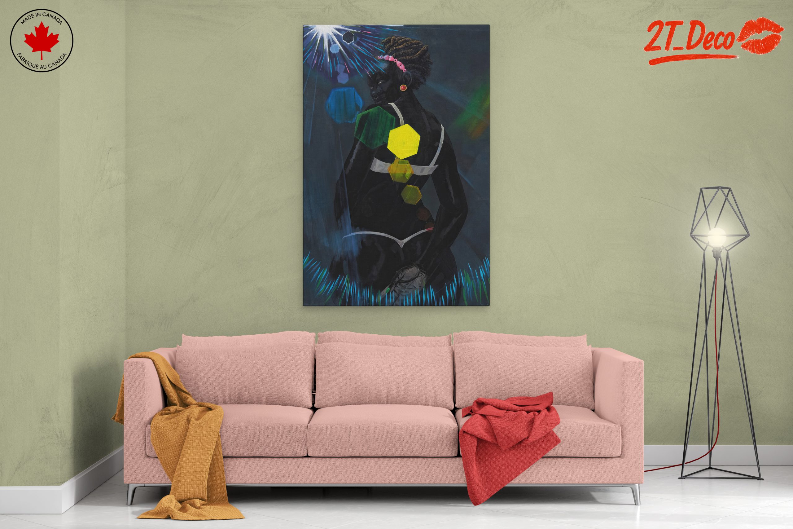 Bold Abstract Figure Art with Geometric Elements - Image 2