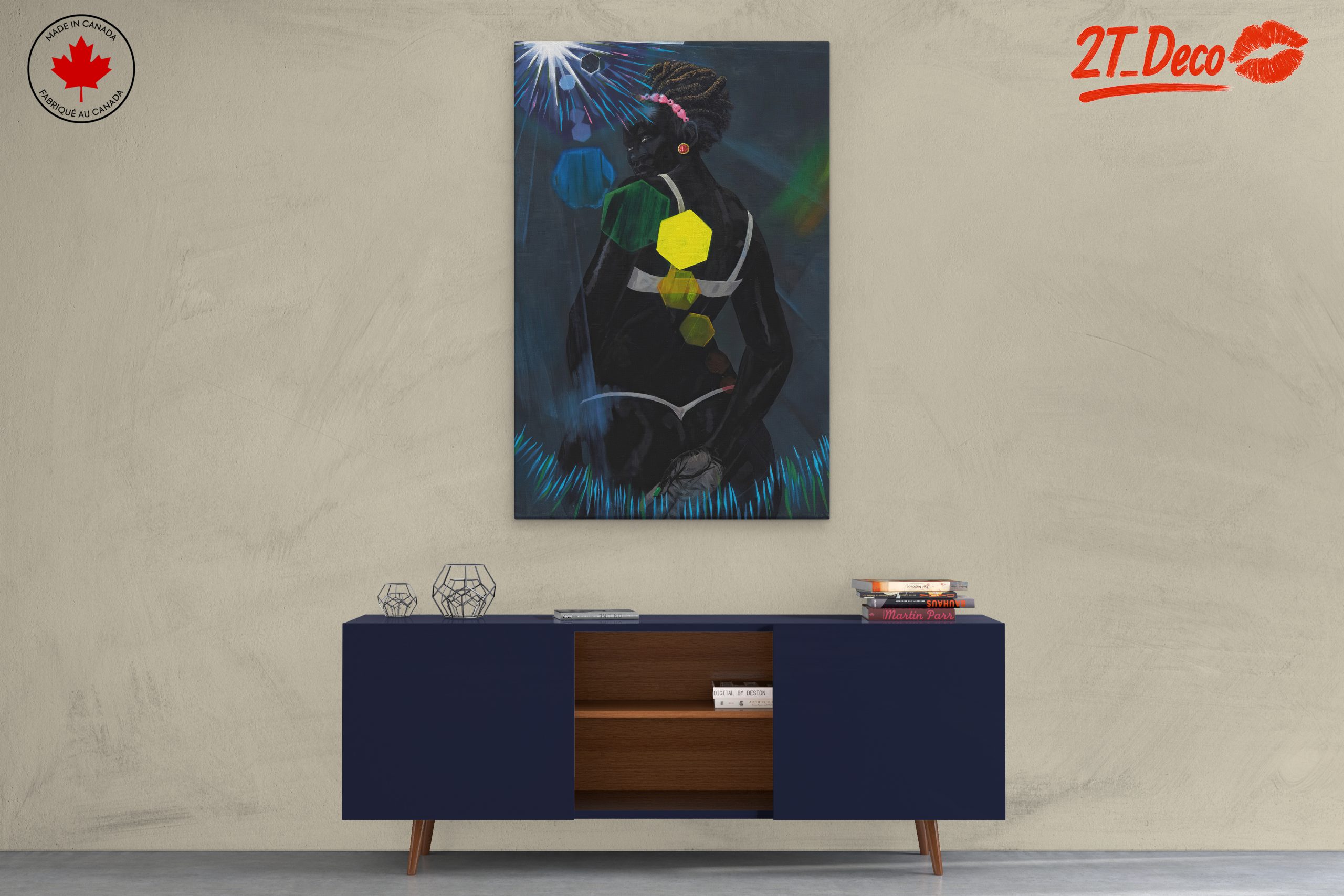 Bold Abstract Figure Art with Geometric Elements - Image 3