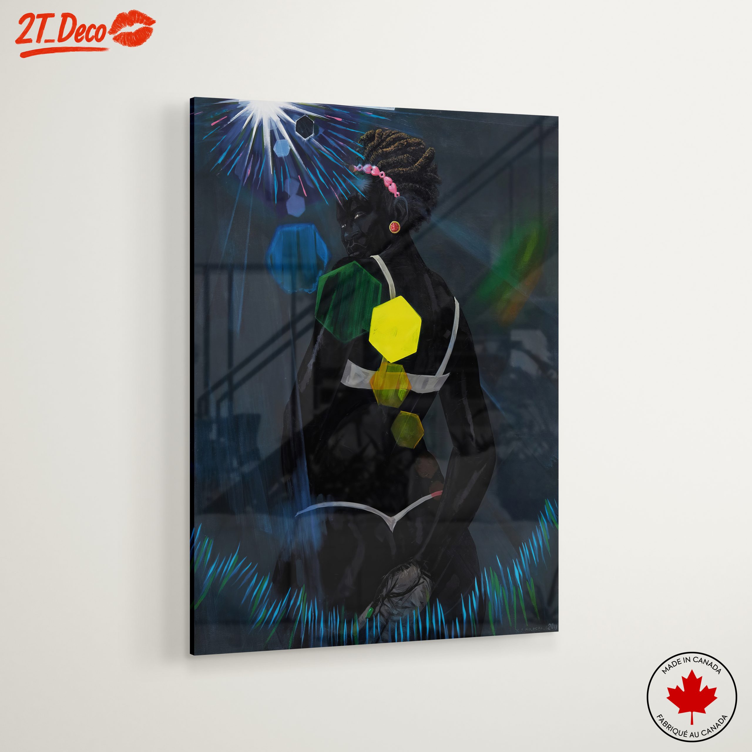 Bold Abstract Figure Art with Geometric Elements - Image 6