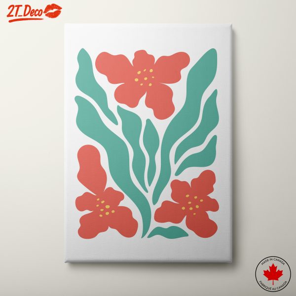 Abstract Floral Design in Vibrant Colors
