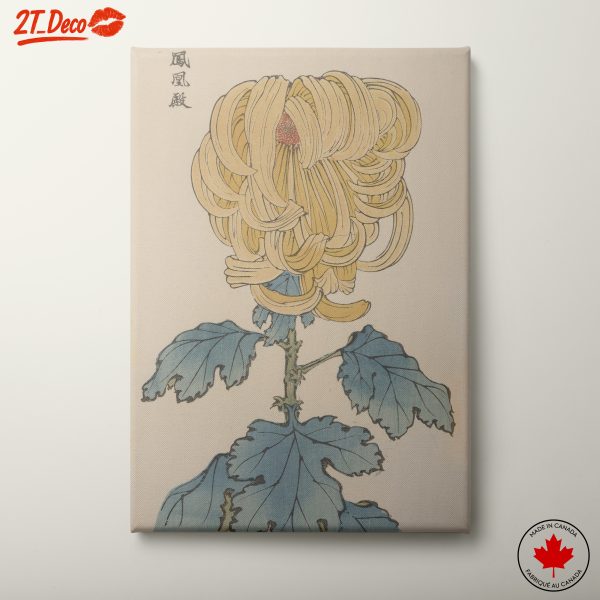 Stylized Floral Art with Yellow Chrysanthemums