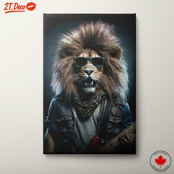 Lion Rock Musician Playing Guitar