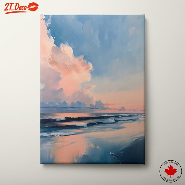 Serene Coastal Abstract Landscape Art