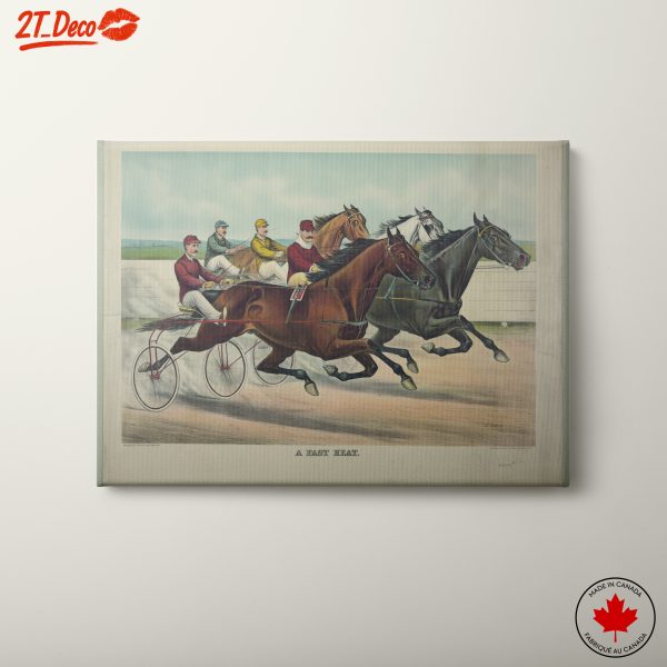 Vintage Horse Racing Scene Artwork