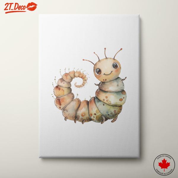 Whimsical Cute Caterpillar Artwork