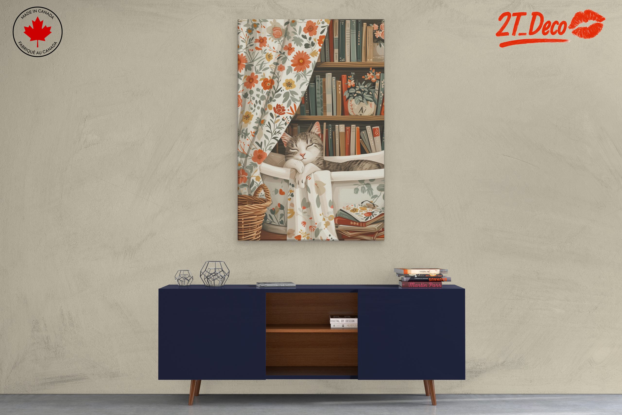 Cozy Cat in Floral Decor - Image 3