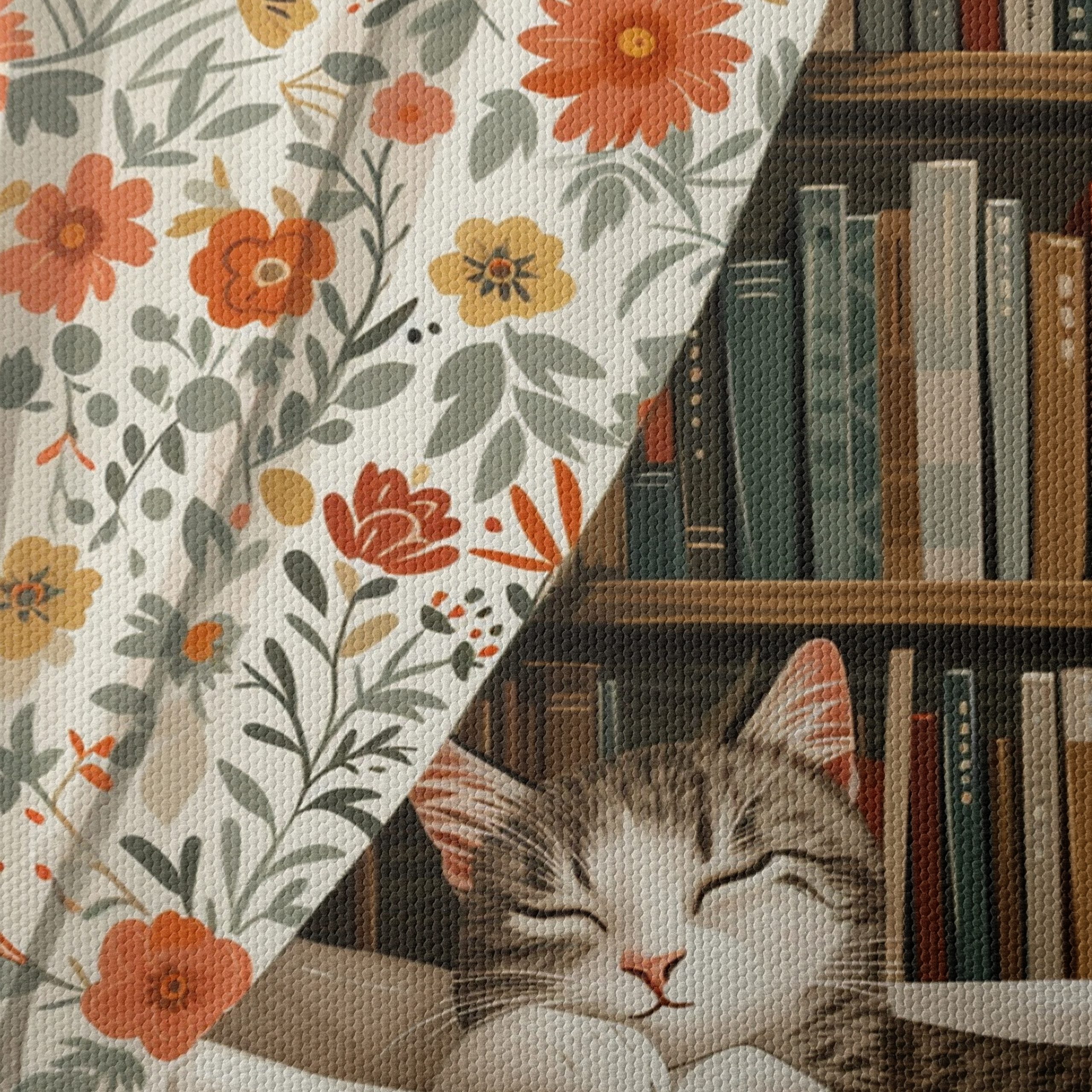 Cozy Cat in Floral Decor - Image 4