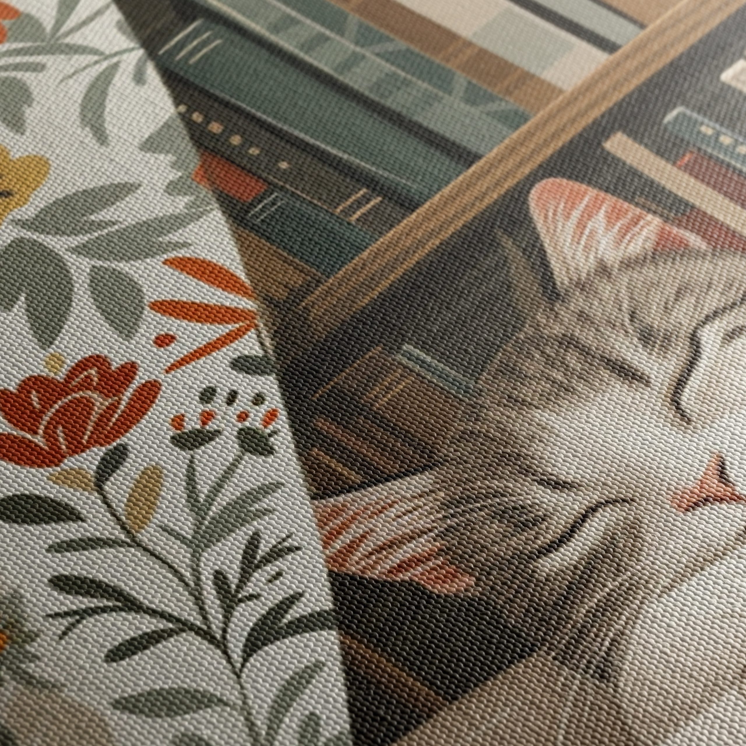 Cozy Cat in Floral Decor - Image 5