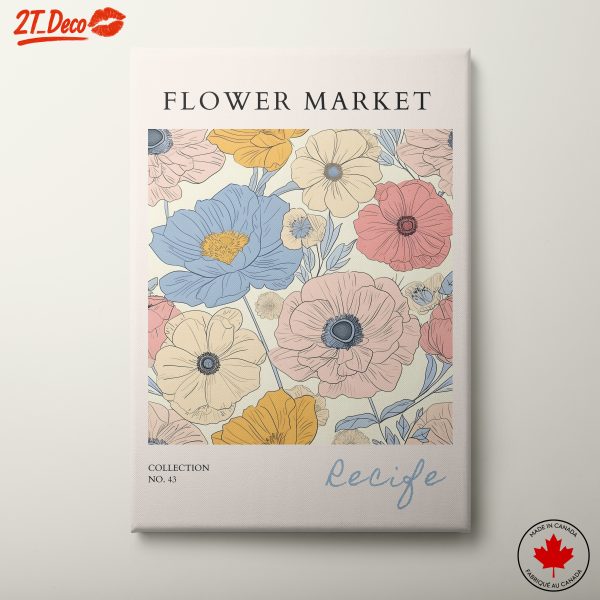 Colorful Botanical Flower Market Art 2