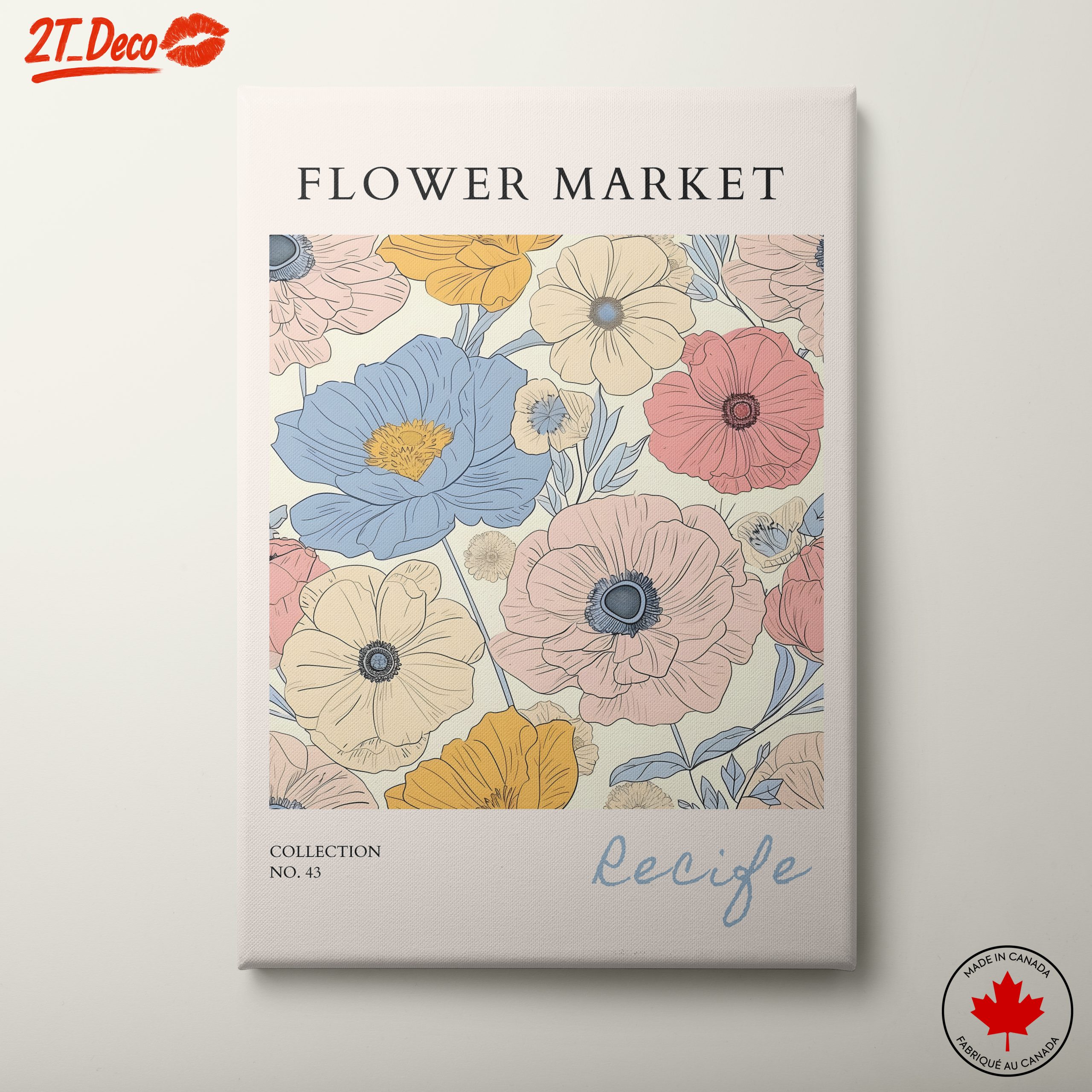 Colorful Botanical Flower Market Art 2