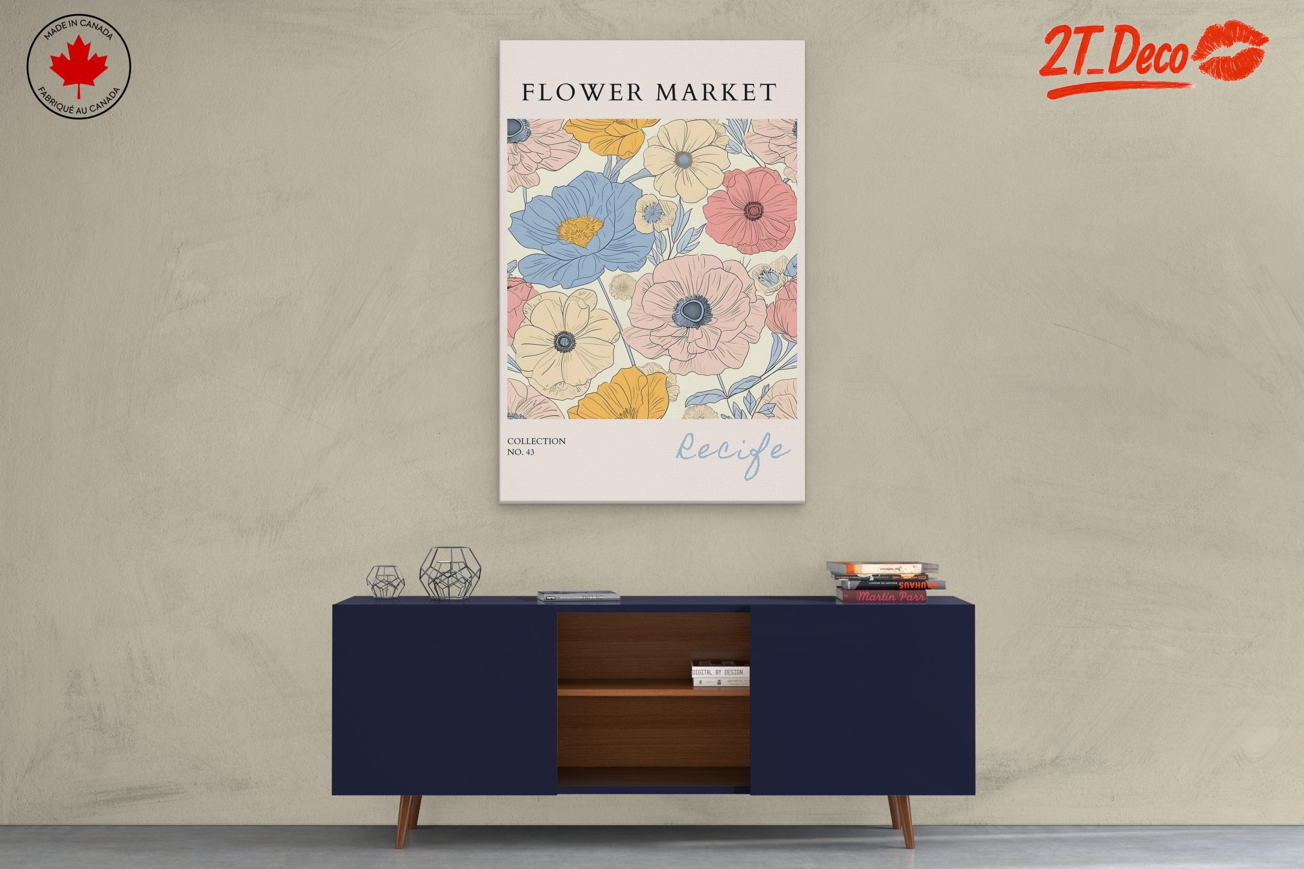 Colorful Botanical Flower Market Art 2 - Image 3