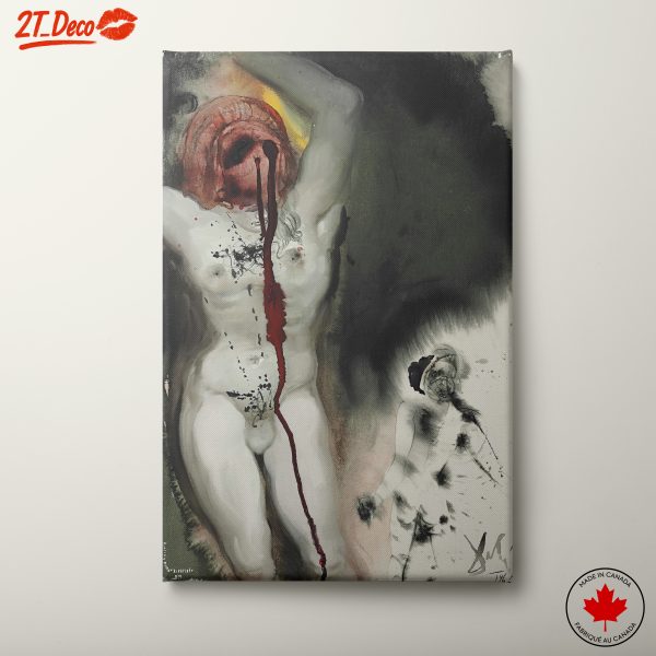 Emotive Contemporary Figure Art with Abstract Elements