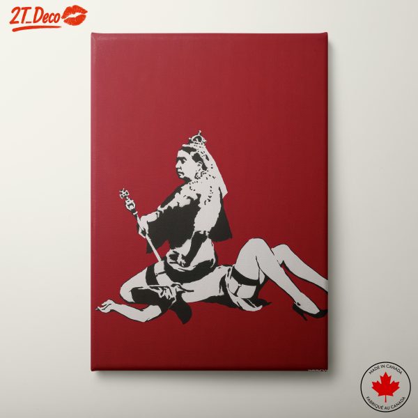 Bold Satirical Portrait of a Queen