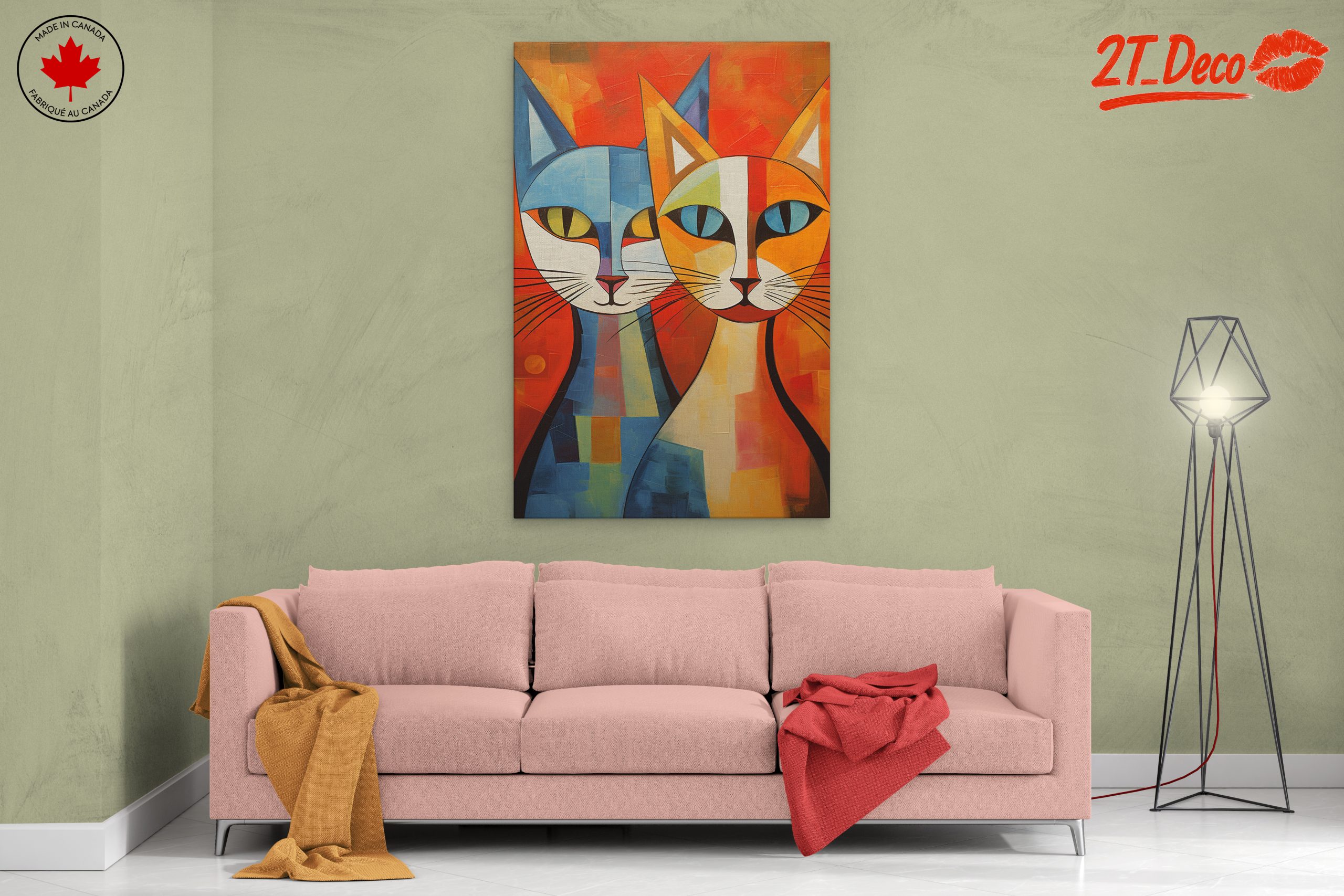 Colorful Cute Cats Artwork - Image 2