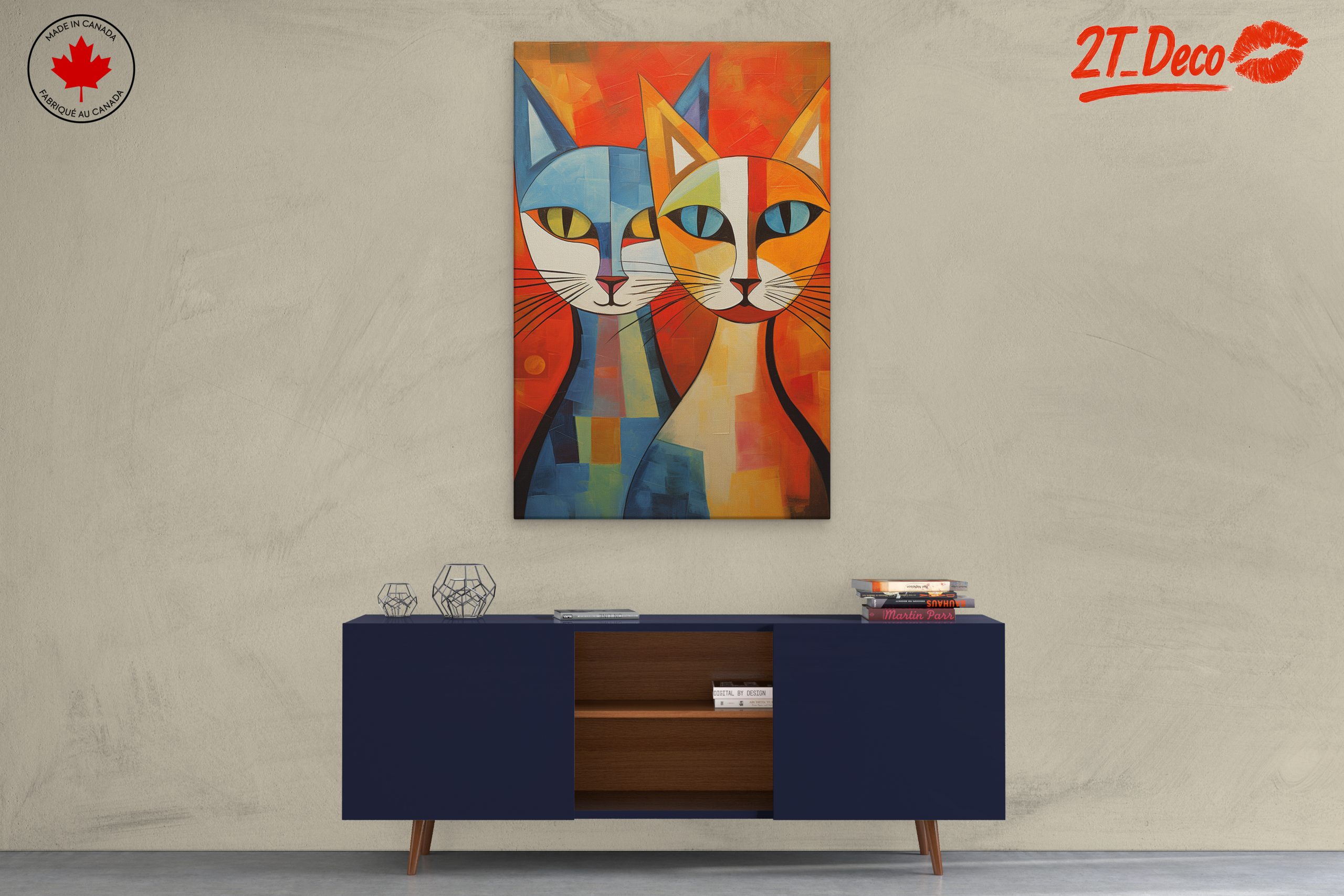 Colorful Cute Cats Artwork - Image 3