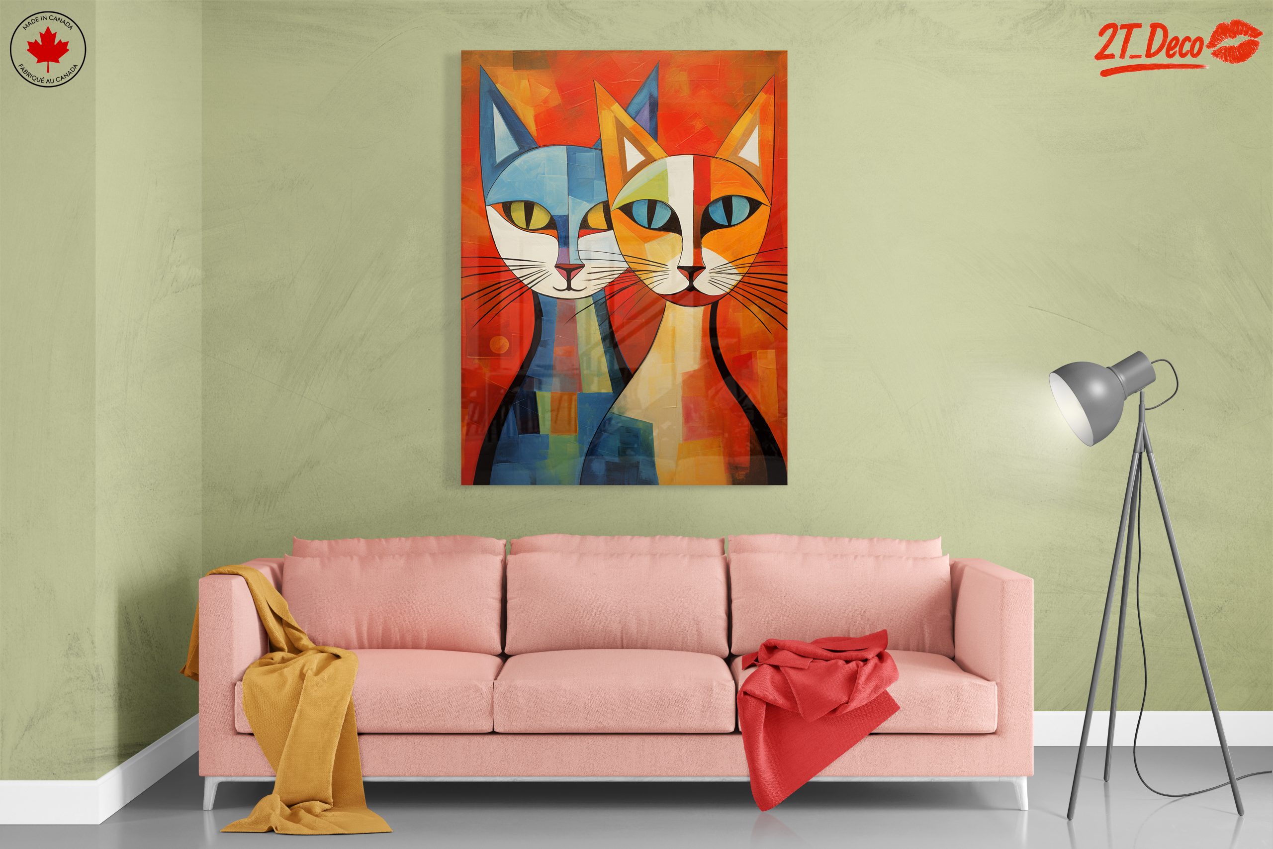 Colorful Cute Cats Artwork - Image 7