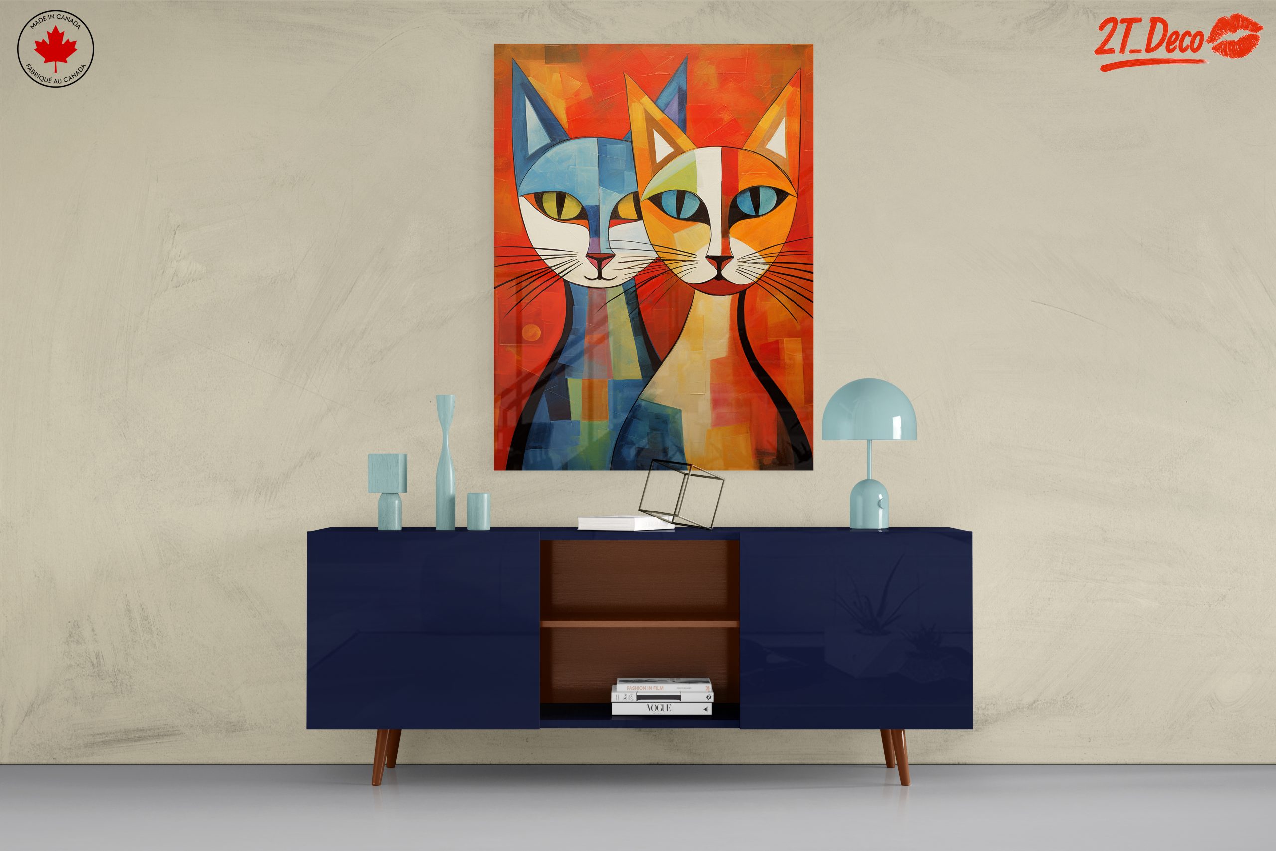 Colorful Cute Cats Artwork - Image 8