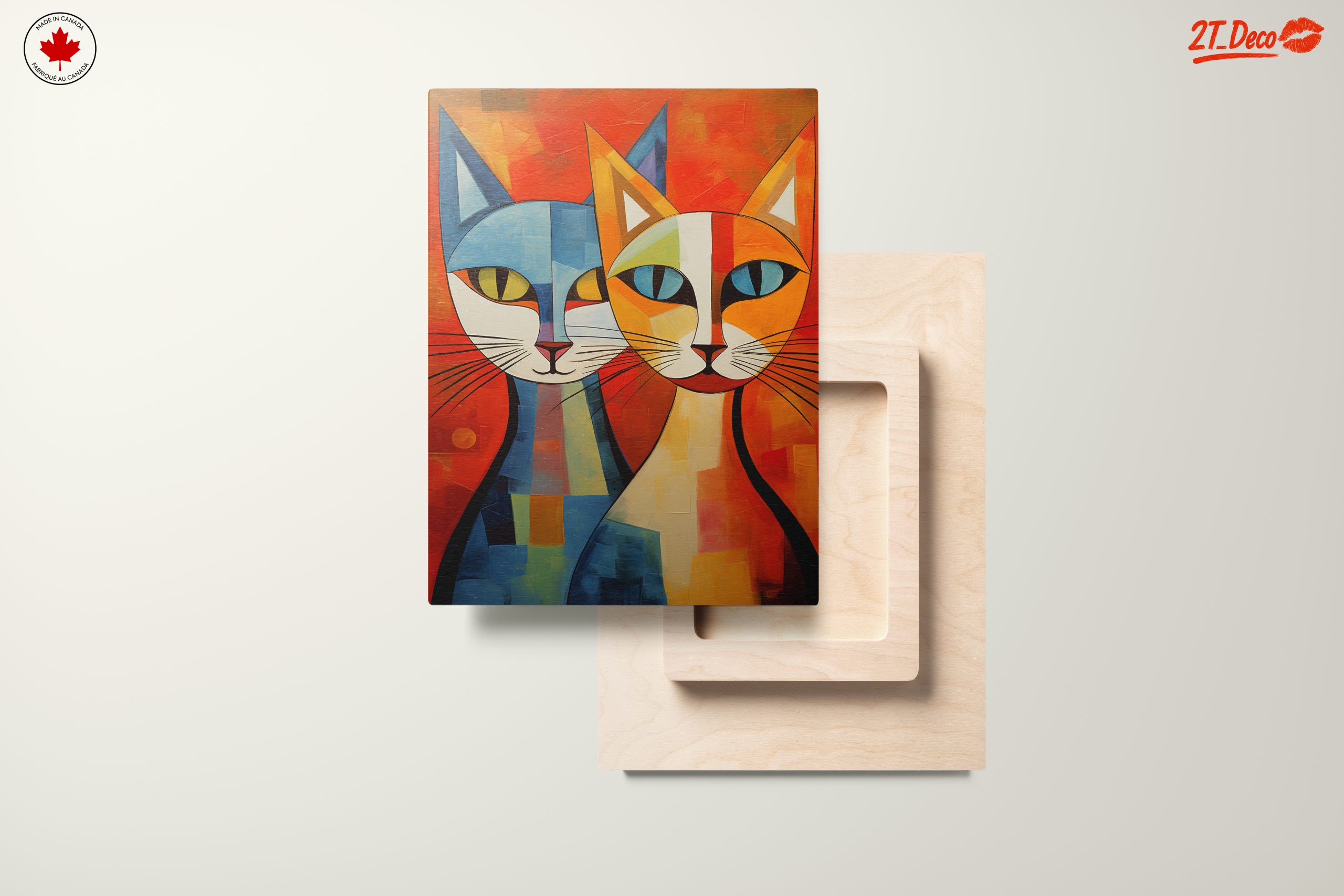 Colorful Cute Cats Artwork - Image 11