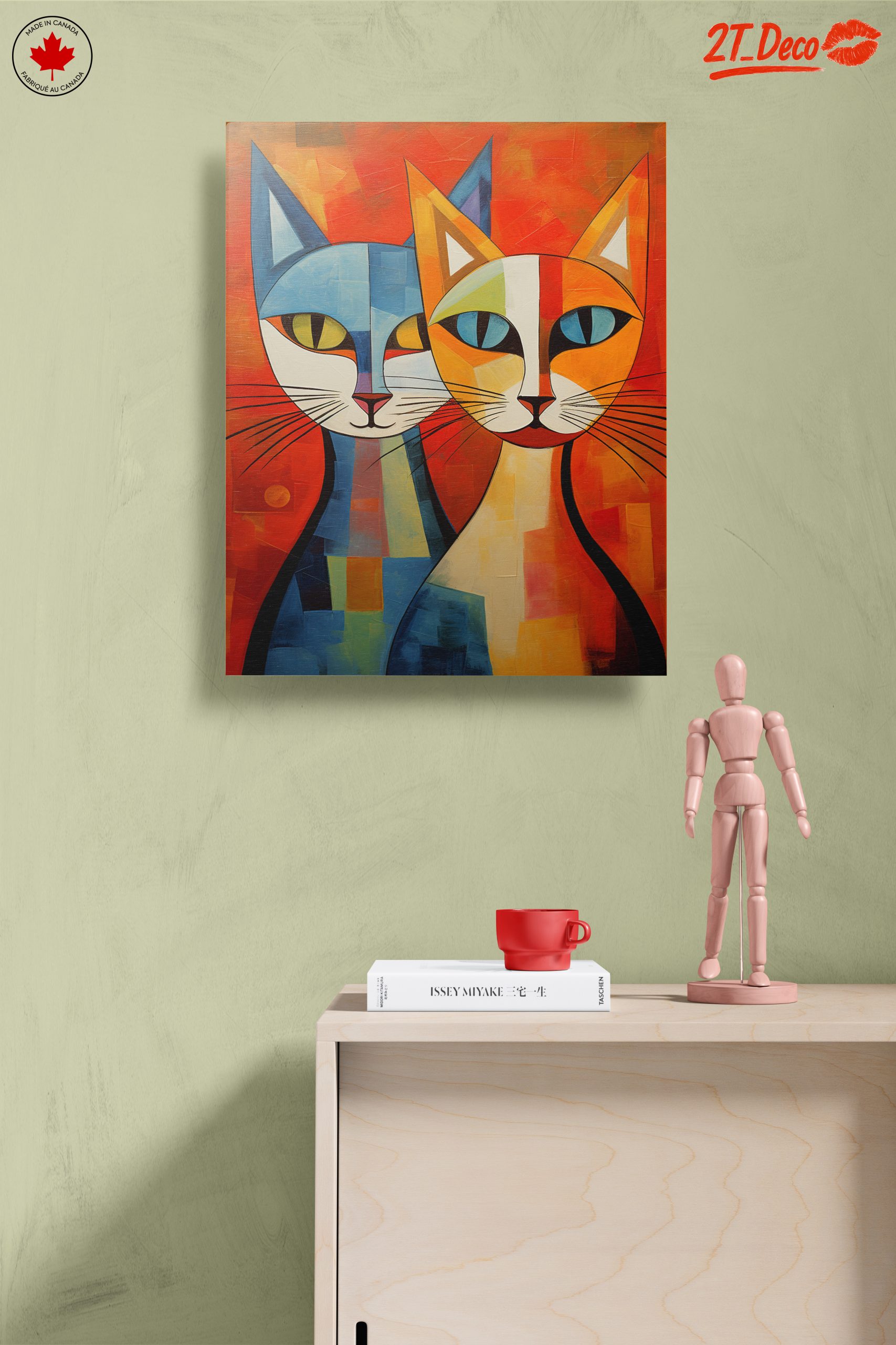 Colorful Cute Cats Artwork - Image 14