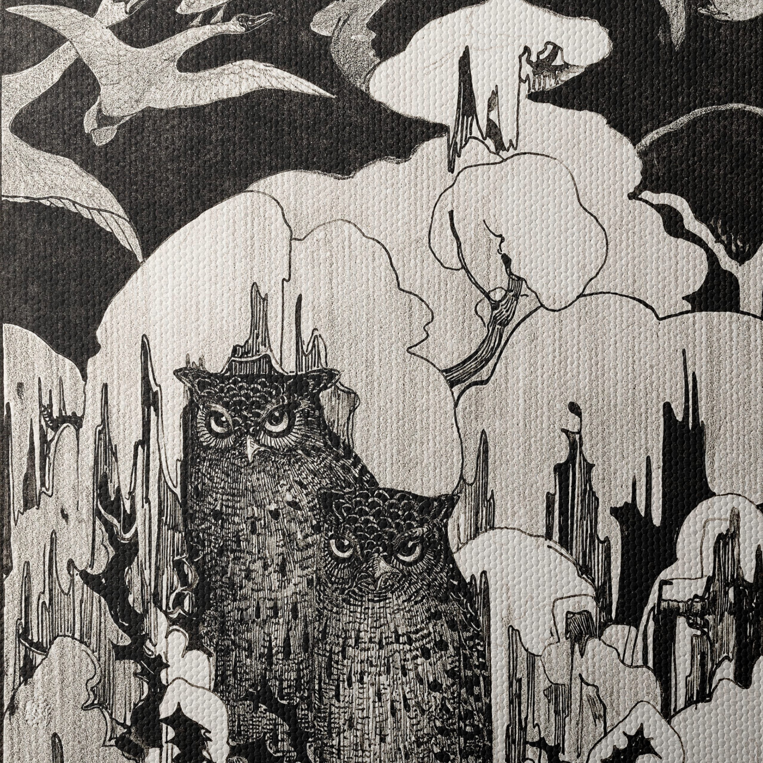 Owls in a Enigmatic Landscape Art - Image 4