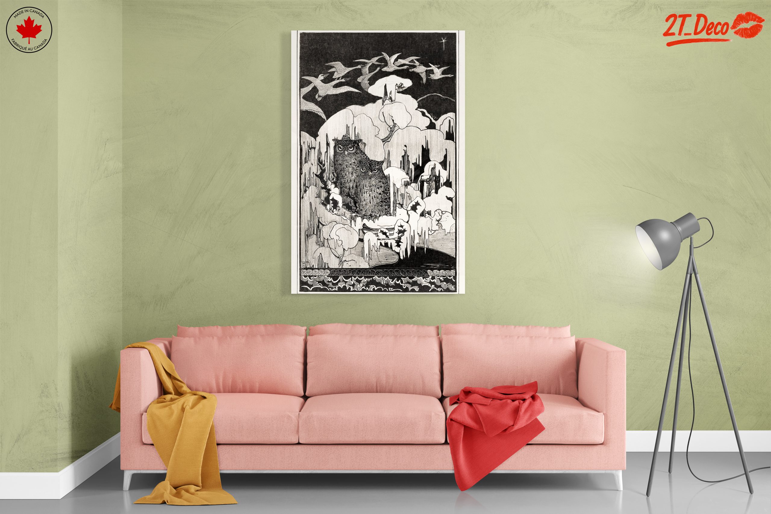 Owls in a Enigmatic Landscape Art - Image 7