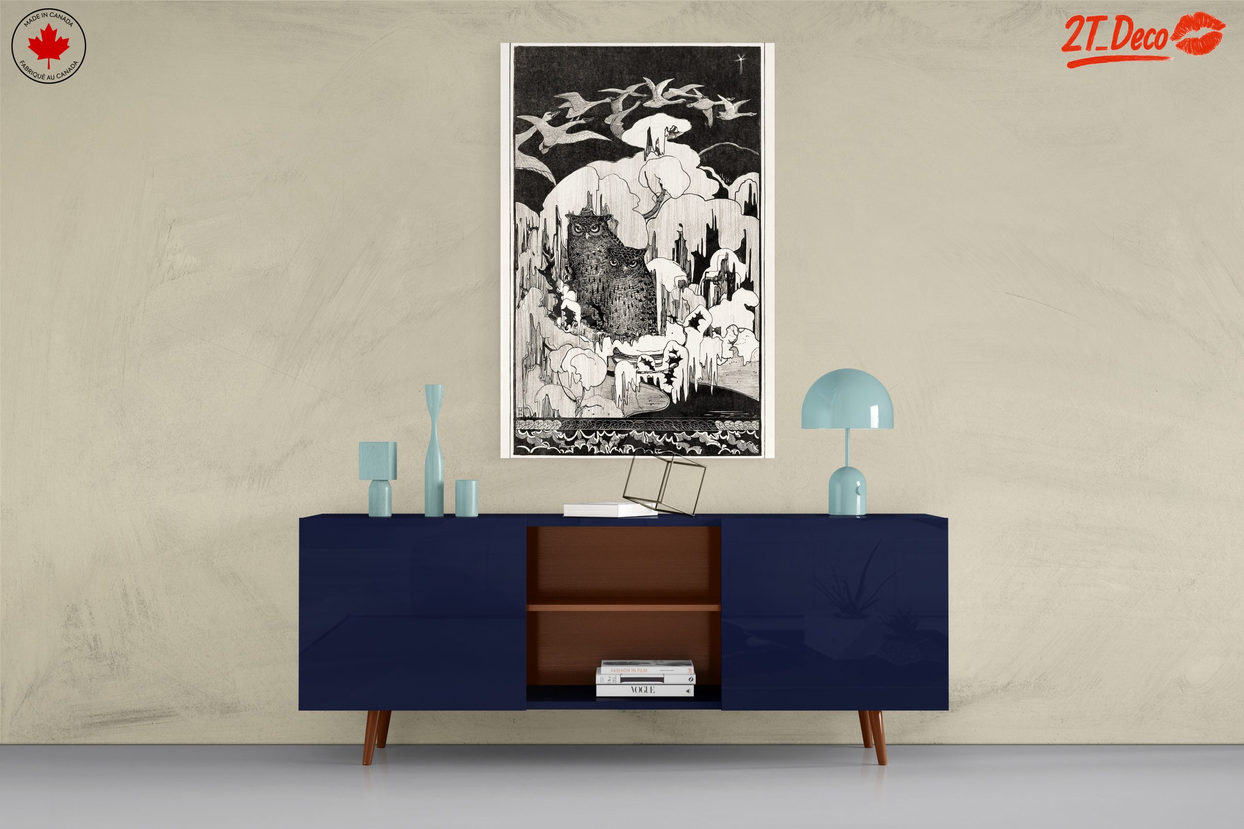 Owls in a Enigmatic Landscape Art - Image 8