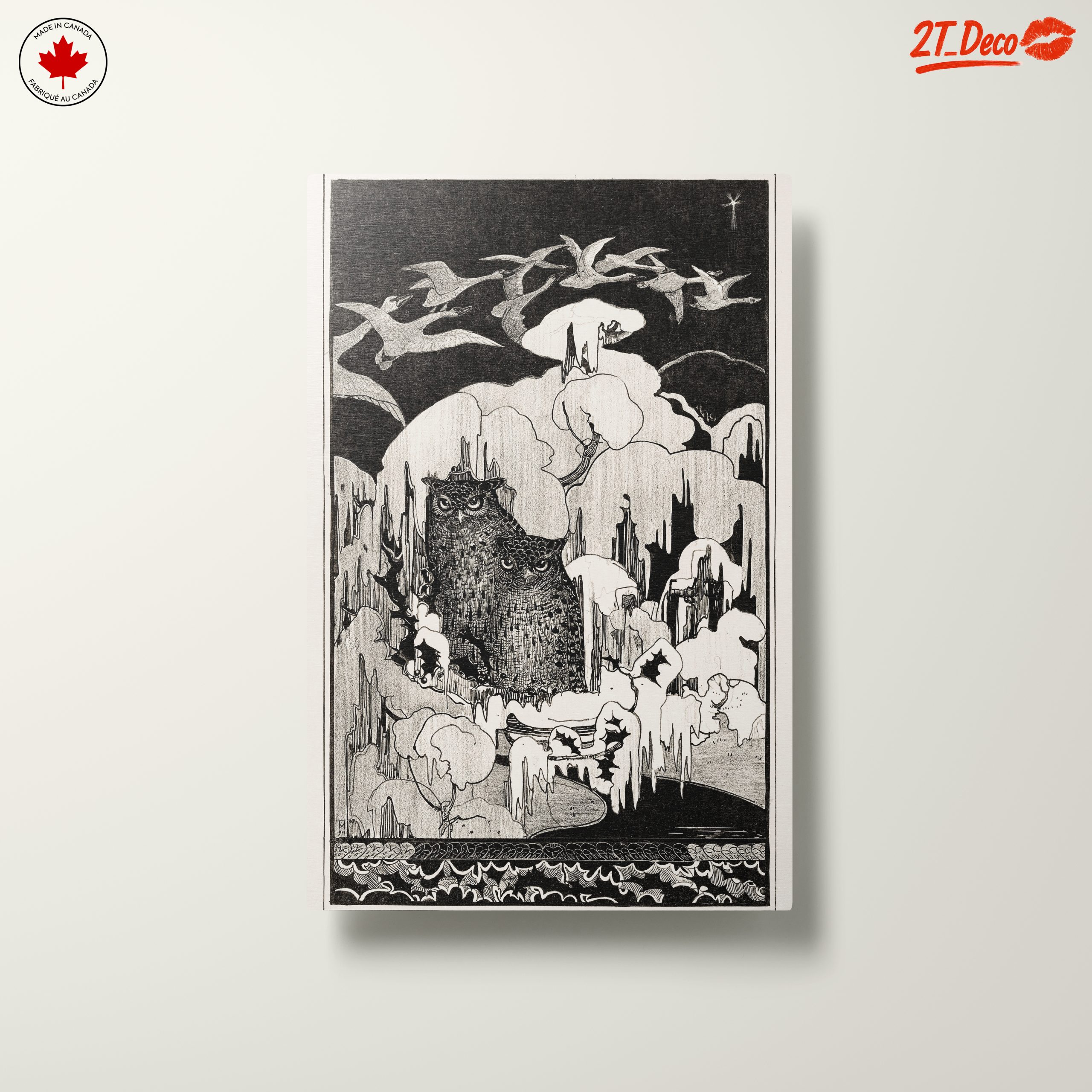 Owls in a Enigmatic Landscape Art - Image 10