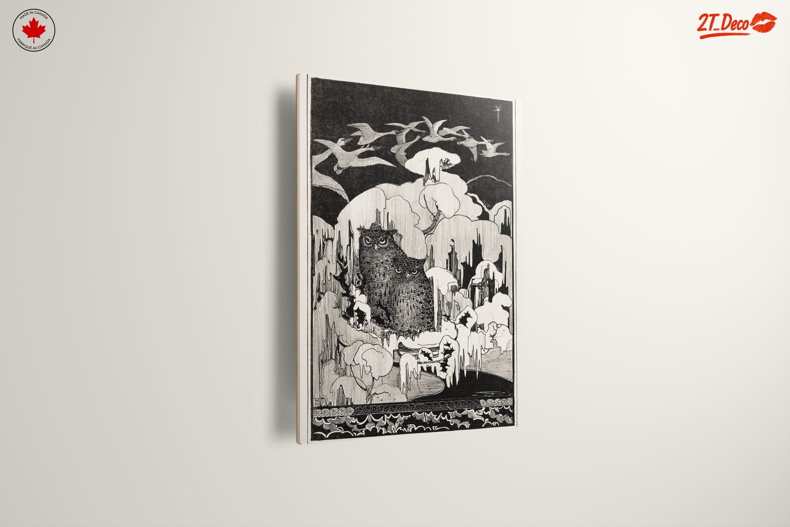 Owls in a Enigmatic Landscape Art - Image 13