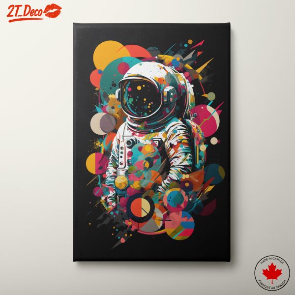 Vibrant Astronaut Art with Playful Colors