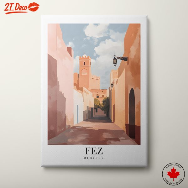 Stylized Fez Cityscape Art