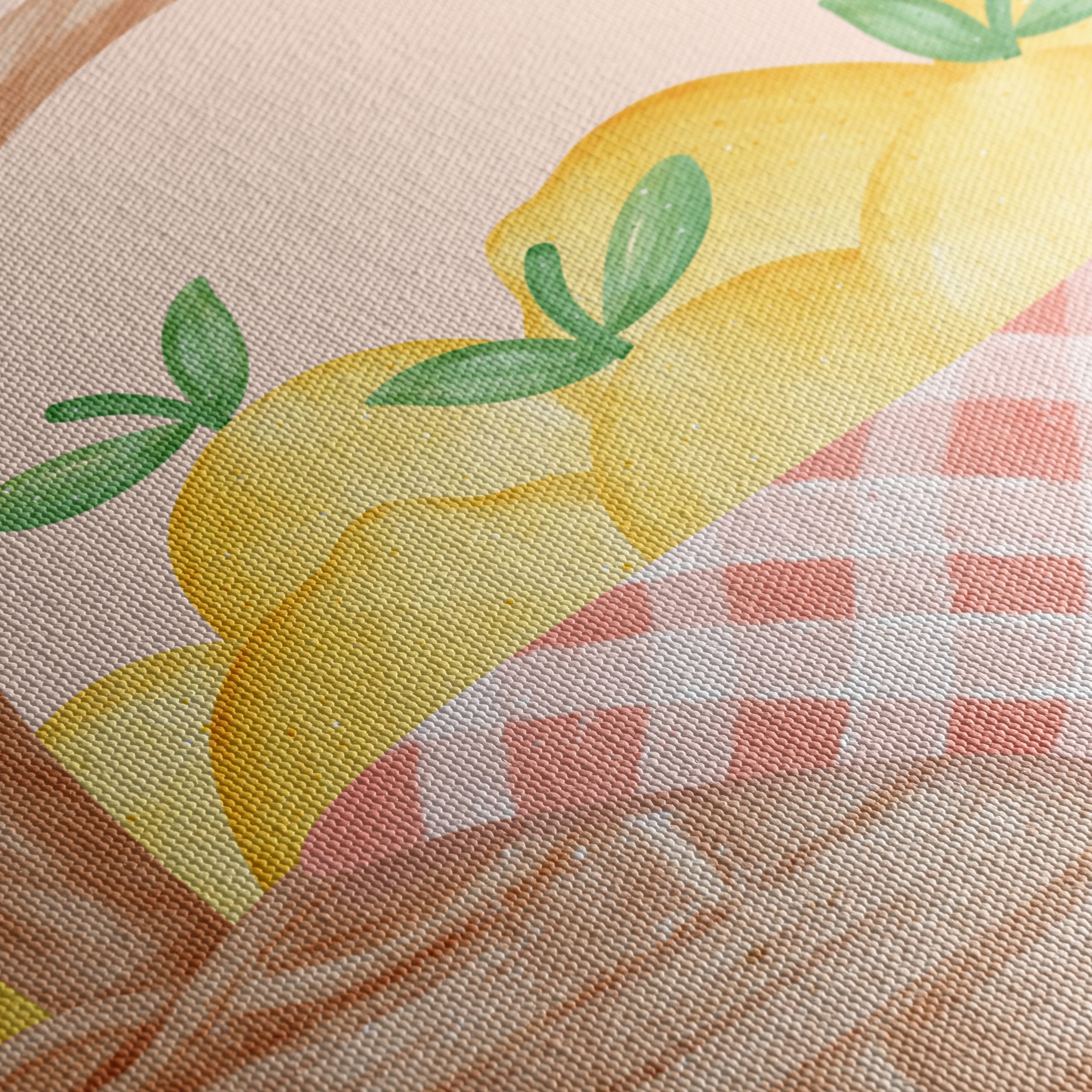 Whimsical Lemon Basket Art for Kitchen - Image 5