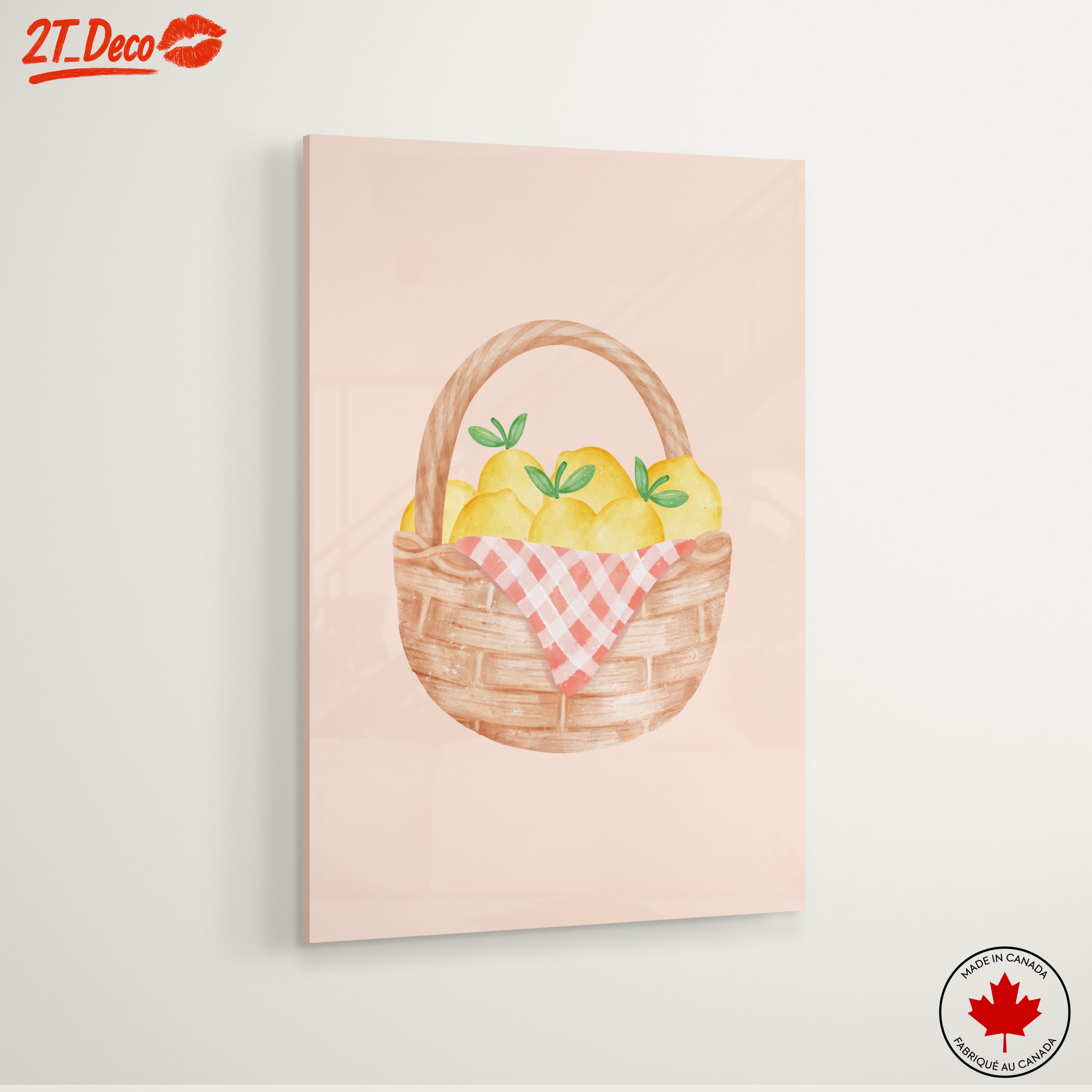 Whimsical Lemon Basket Art for Kitchen - Image 6