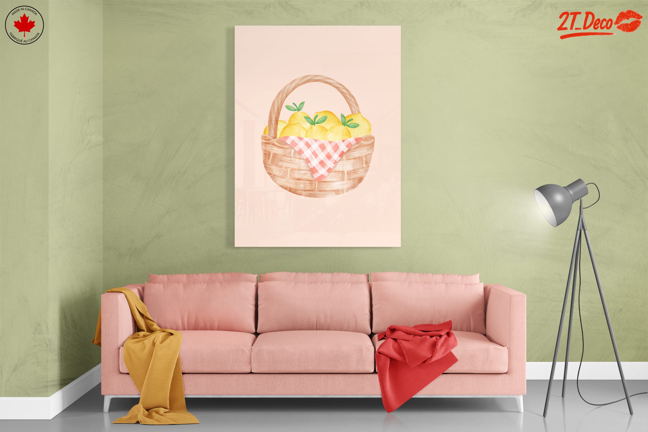 Whimsical Lemon Basket Art for Kitchen - Image 7