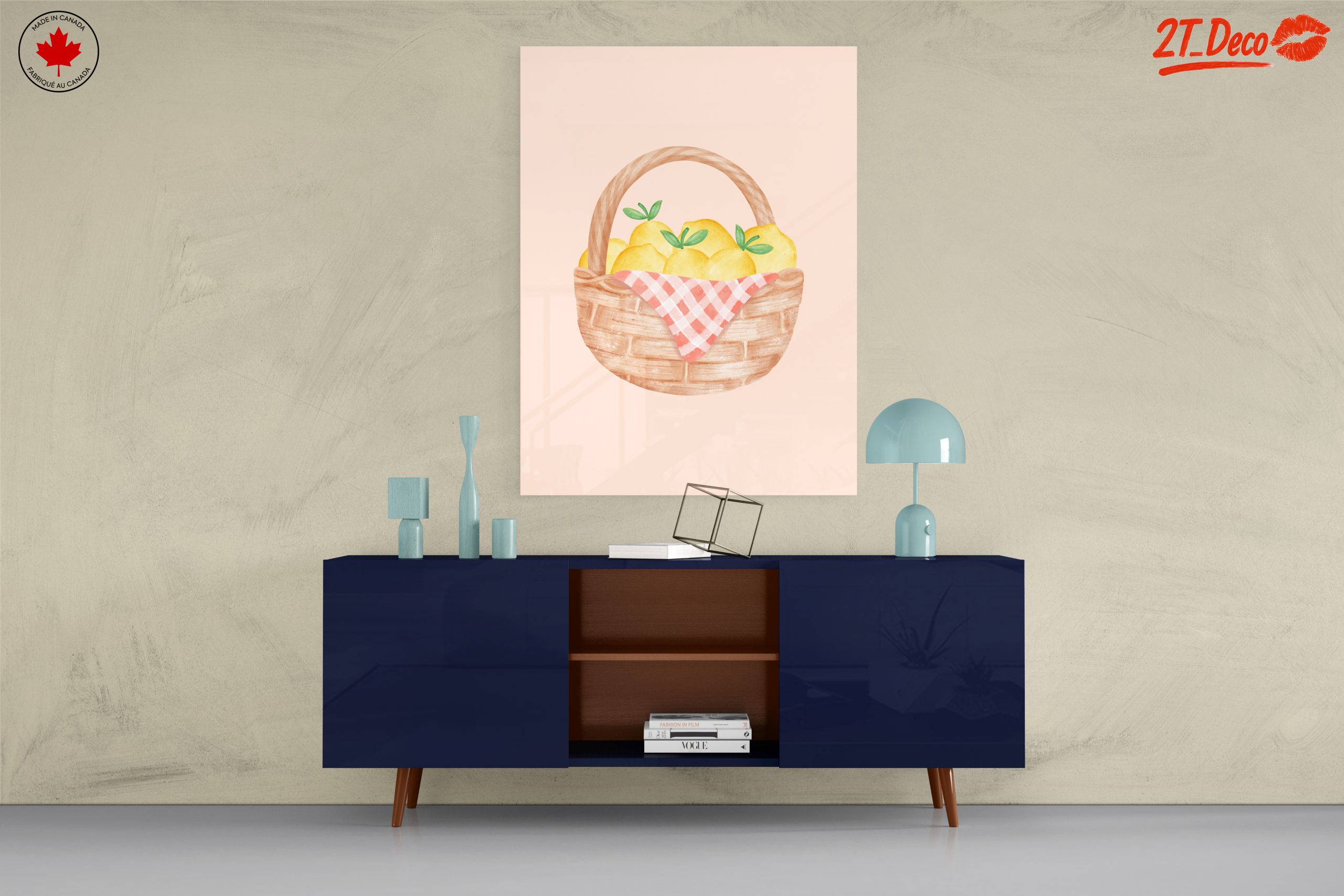 Whimsical Lemon Basket Art for Kitchen - Image 8