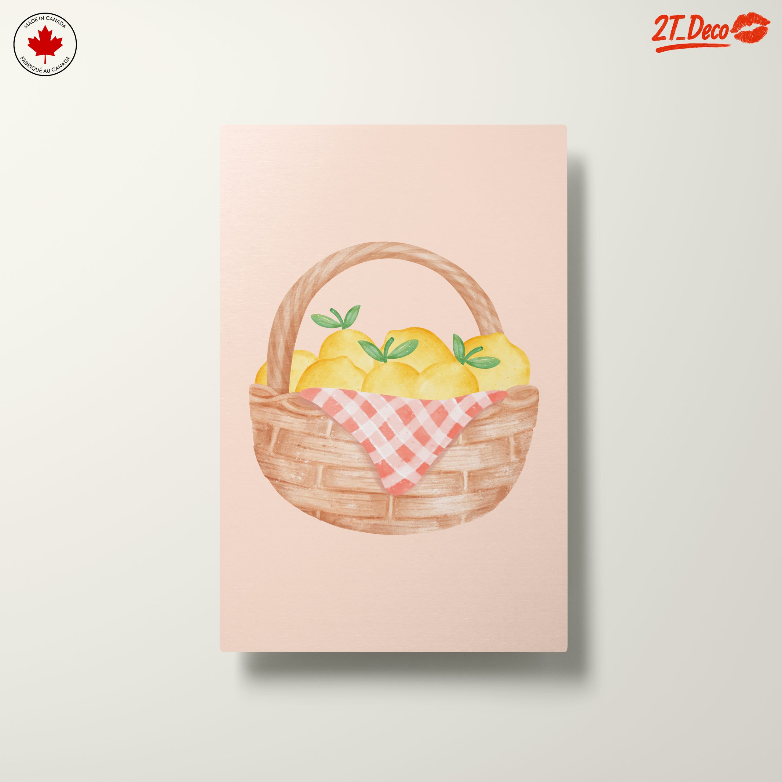 Whimsical Lemon Basket Art for Kitchen - Image 10