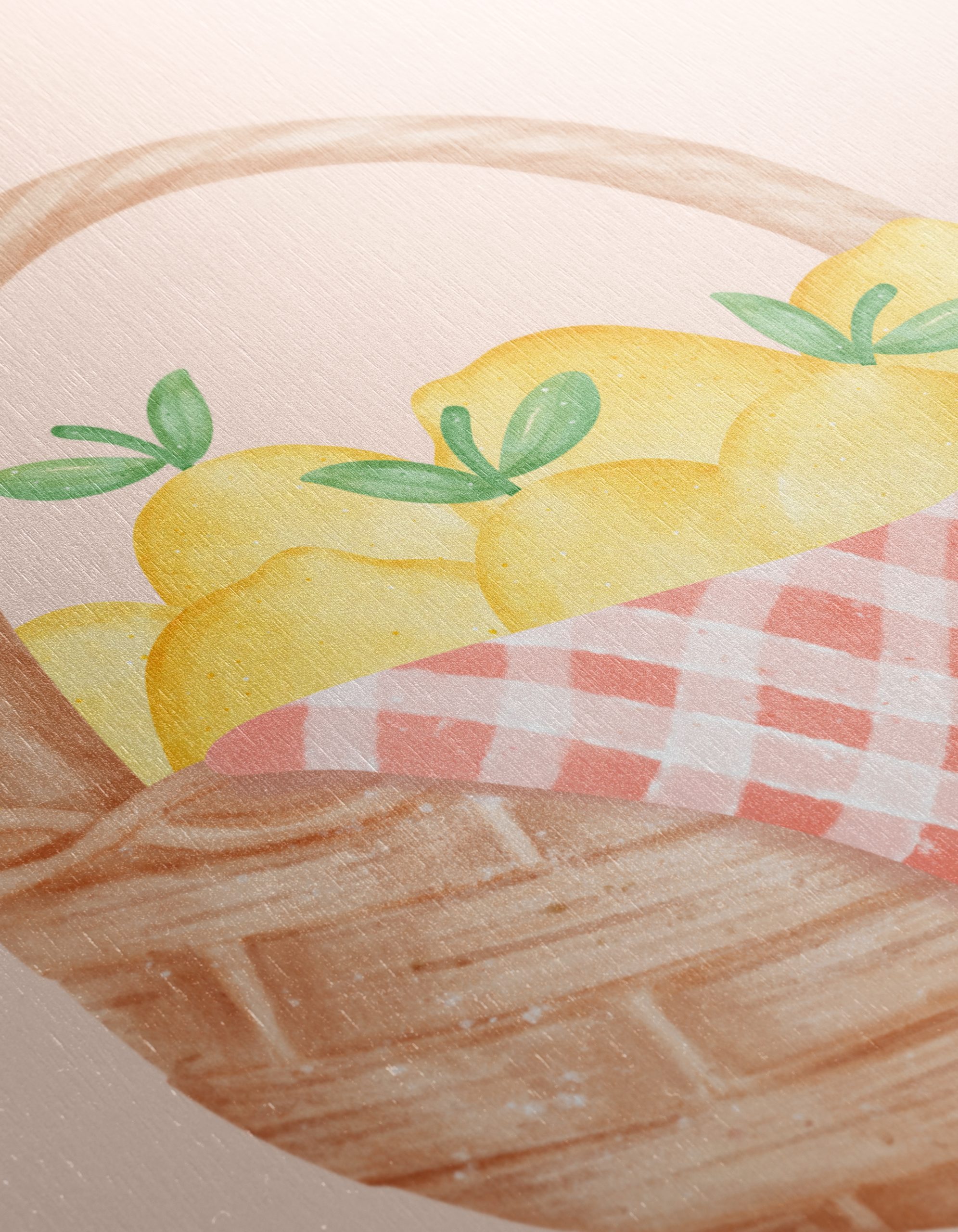 Whimsical Lemon Basket Art for Kitchen - Image 12