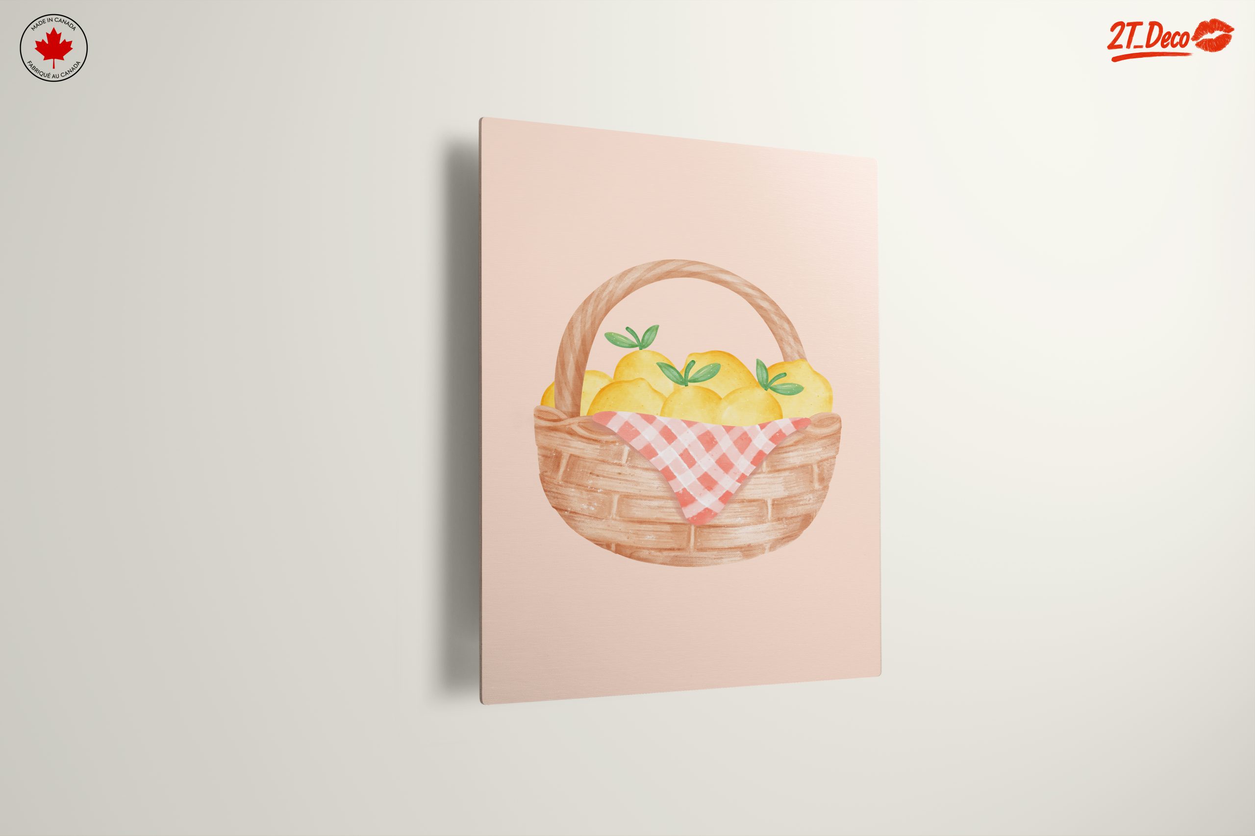 Whimsical Lemon Basket Art for Kitchen - Image 13