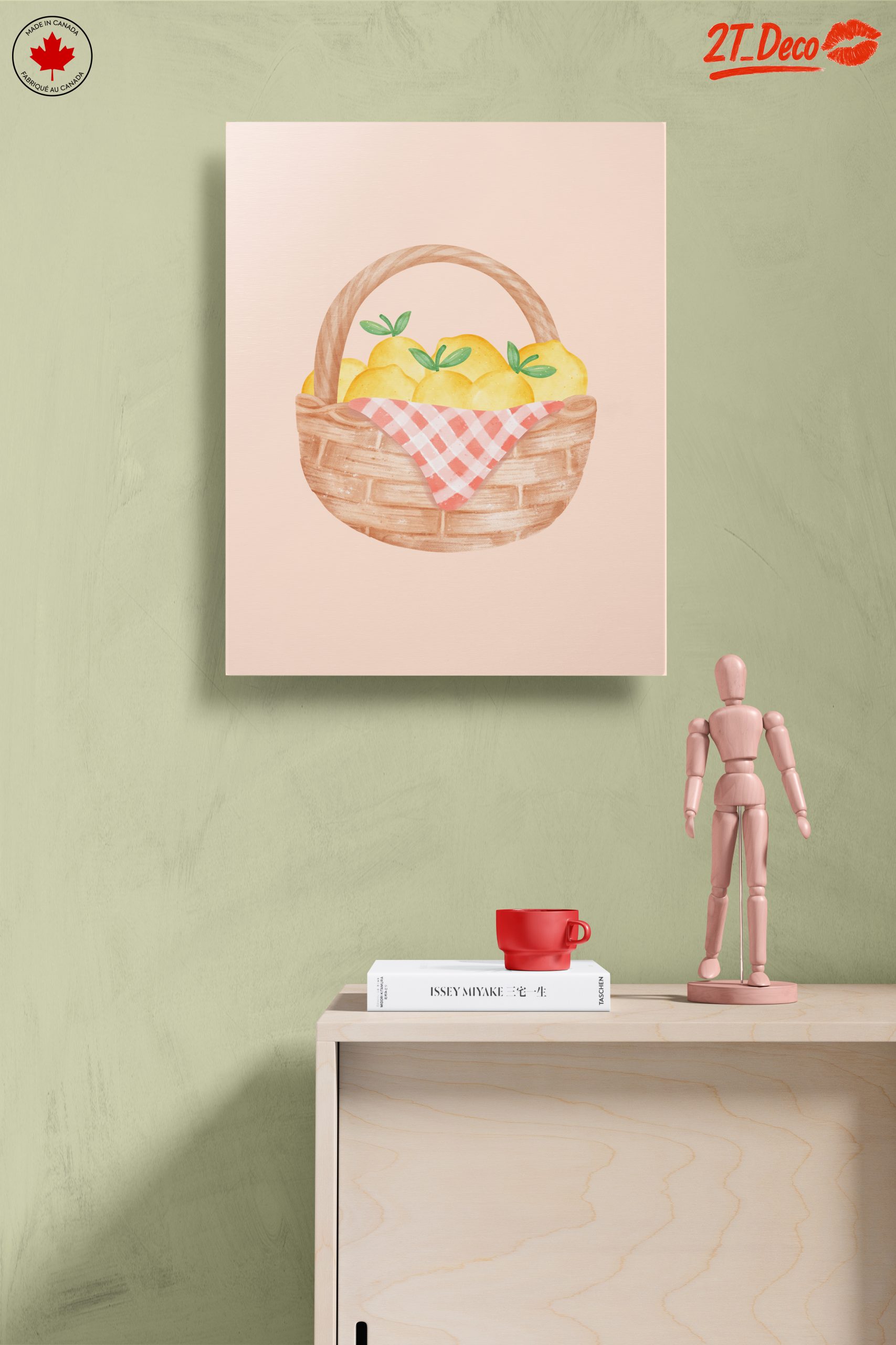 Whimsical Lemon Basket Art for Kitchen - Image 14