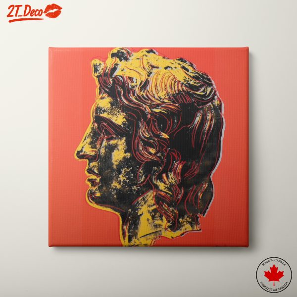 Vibrant Pop Art Depiction of Classical Figure