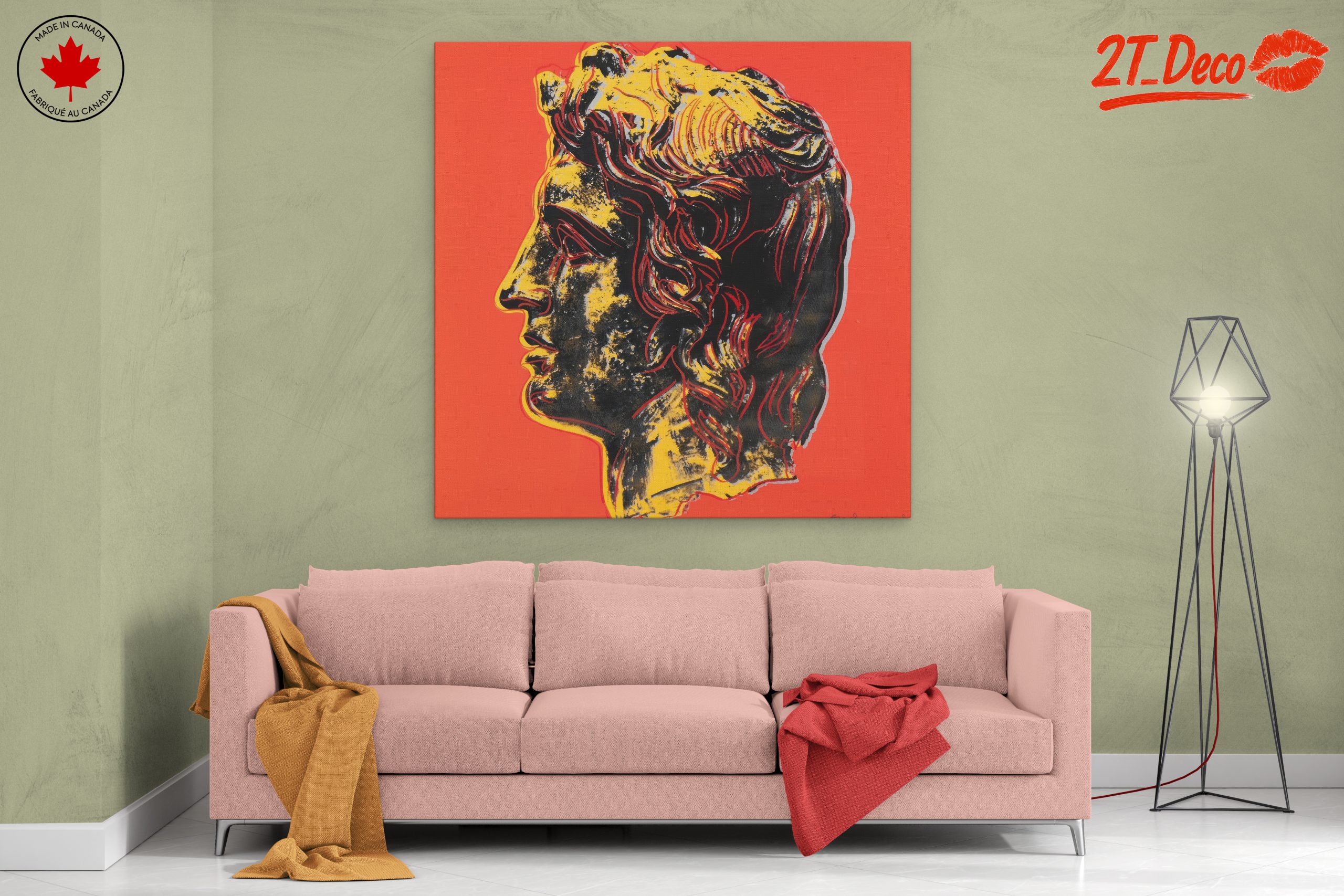 Vibrant Pop Art Depiction of Classical Figure - Image 2