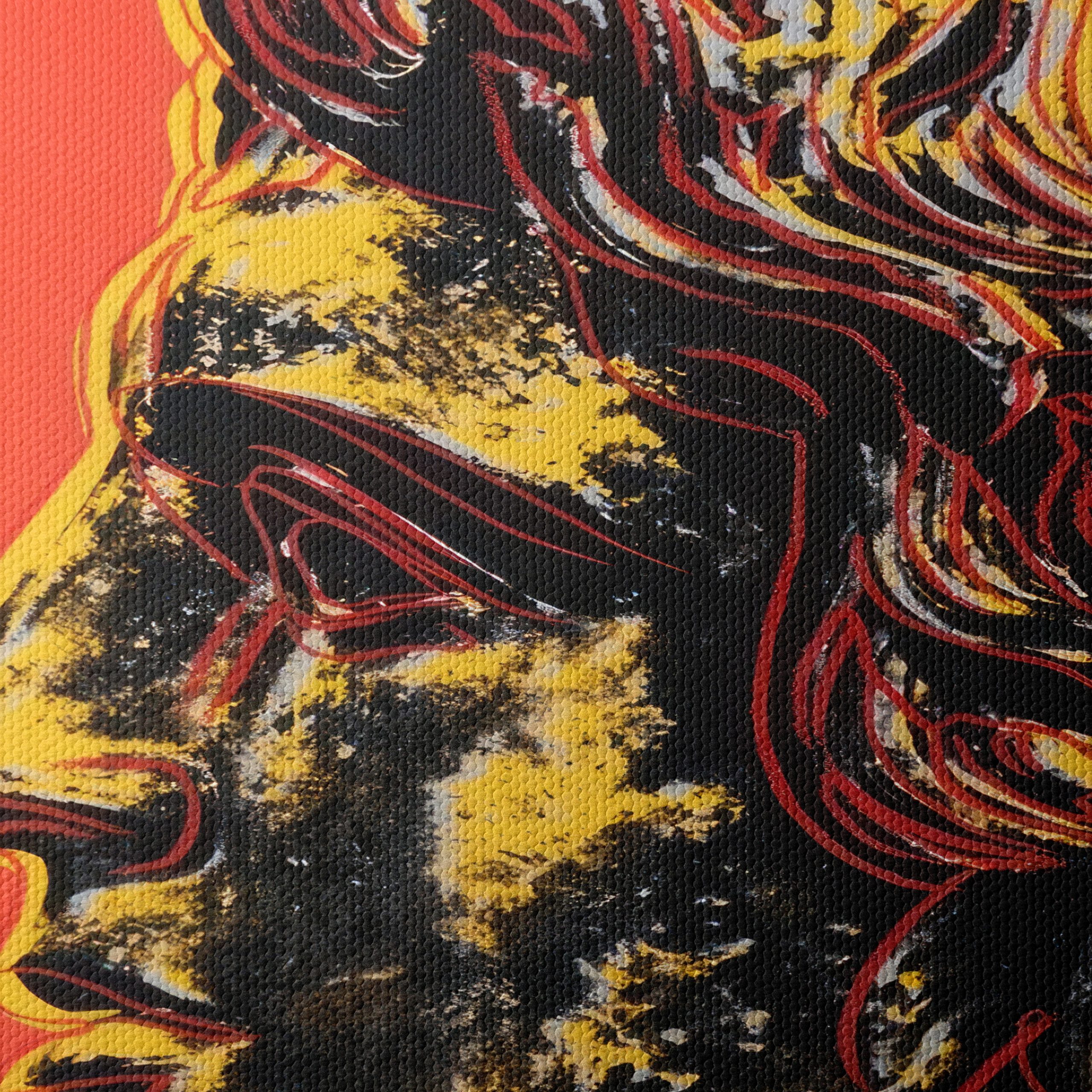 Vibrant Pop Art Depiction of Classical Figure - Image 4