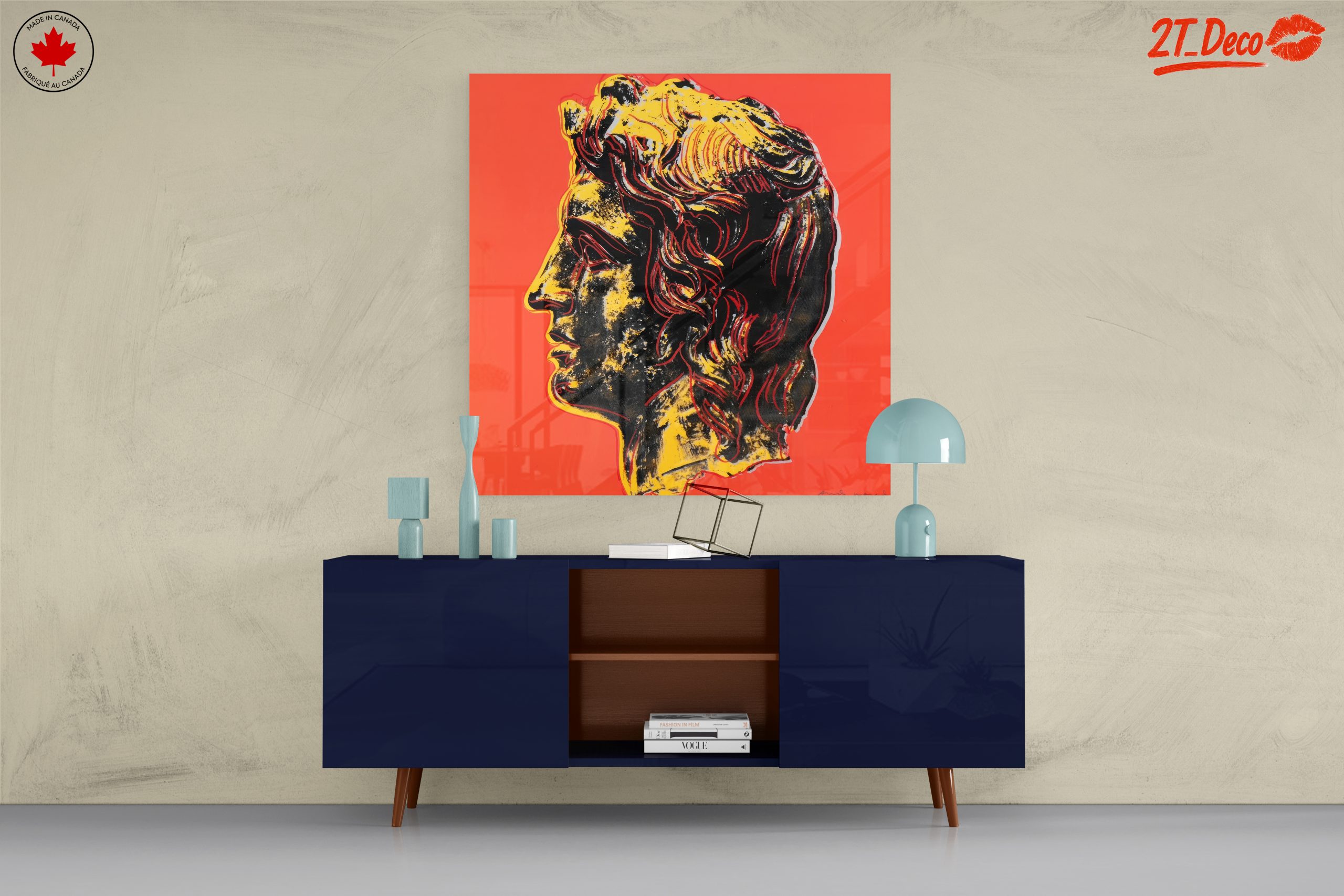Vibrant Pop Art Depiction of Classical Figure - Image 8