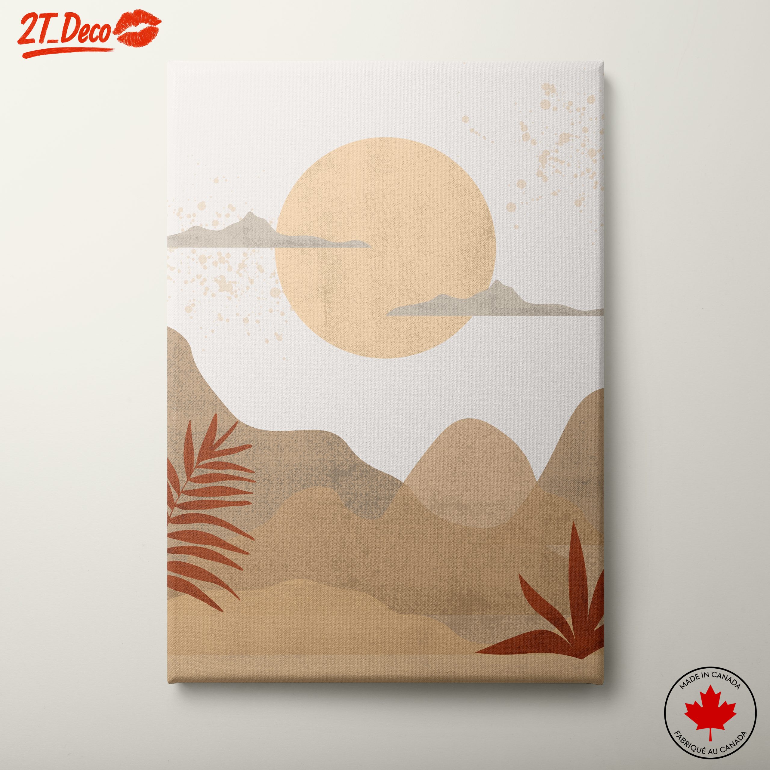 Minimalist Abstract Landscape with Sun