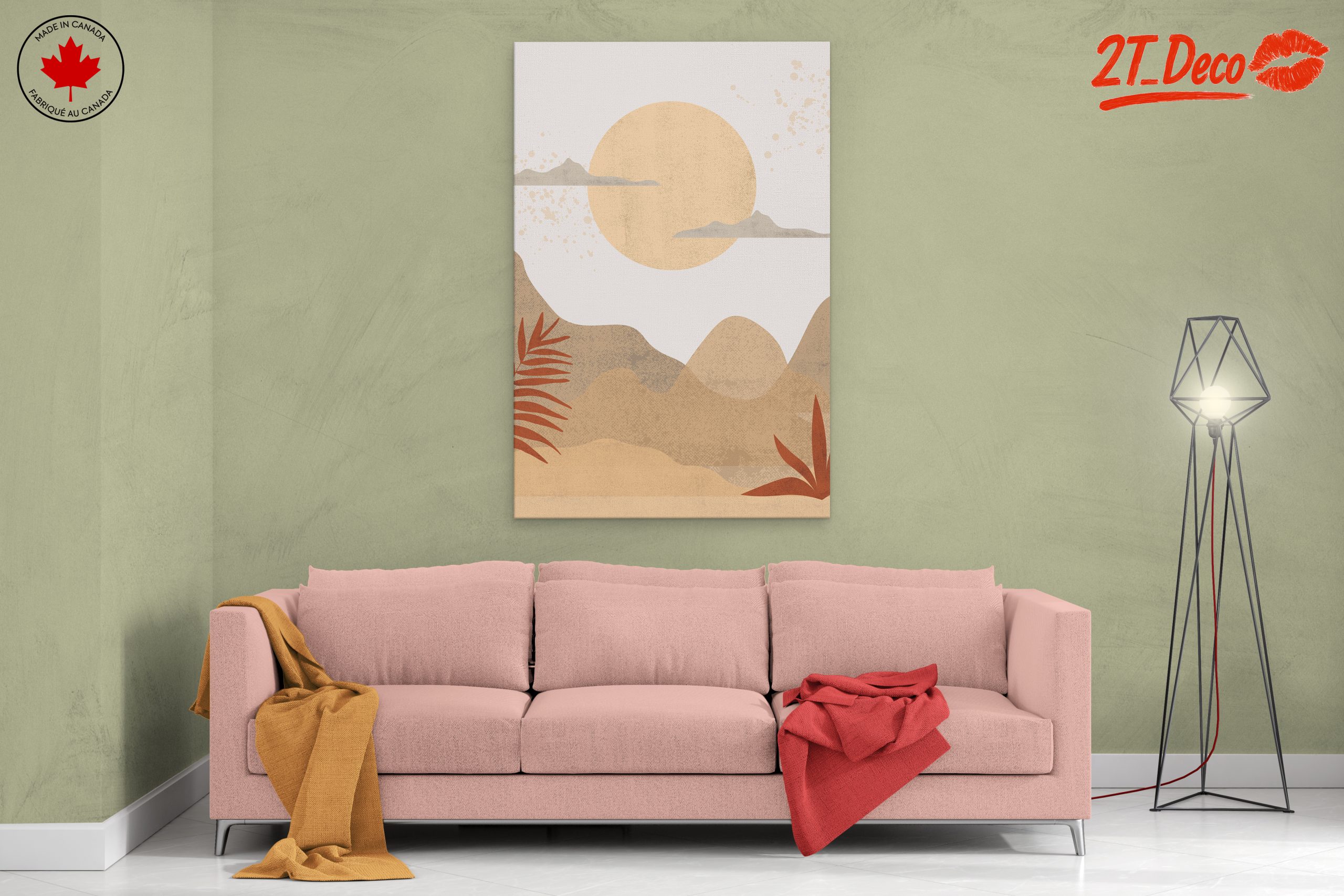 Minimalist Abstract Landscape with Sun - Image 2