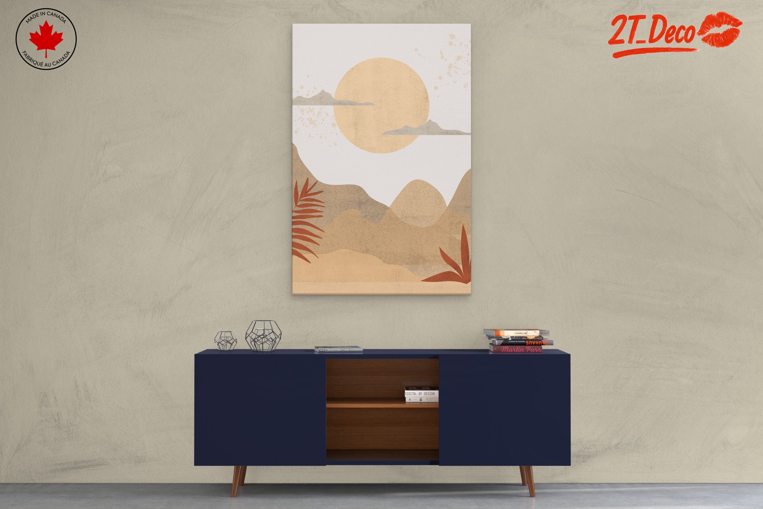 Minimalist Abstract Landscape with Sun - Image 3