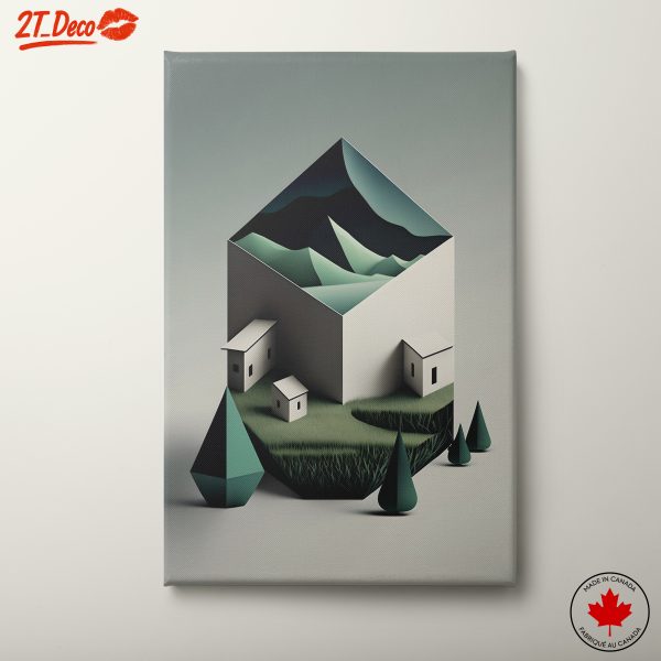 Stylized Modern Architecture With Landscape